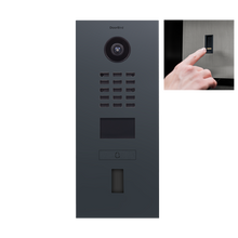 DoorBird IP Video Door Station D2101FV EKEY for single family homes, Stainless steel V4A, powder-coated, semi-gloss, RAL 7016, with cut-out for ekey Home FS OM I module, Part# 423869868
