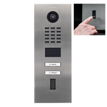 DoorBird IP Video Door Station D2102FV EKEY, Stainless steel V4A (salt-water resistant), brushed, 2 call buttons, prepared for fingerprint reader ekey Home FS OM I, Part# 423870611
