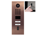 DoorBird IP Video Door Station D2102FV EKEY, Stainless steel V4A, brushed, PVD coating with bronze-finish, 2 call buttons, prepared for fingerprint reader ekey Home FS OM I, Part# 423870628 