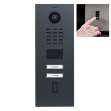 DoorBird IP Video Door Station D2102FV EKEY, Stainless steel V4A, powder-coated, semi-gloss, RAL 7016, 2 call buttons, prepared for fingerprint reader ekey Home FS OM I, Part# 423870659

