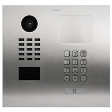 DoorBird IP Video Door Station D2101KH for single family homes, Stainless steel V4A (salt-water resistant), brushed, 1 call button, keypad module, Part# 423869943
