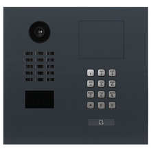 DoorBird IP Video Door Station D2101KH for single family homes, Stainless steel V4A, powder-coated, semi-gloss, RAL 7016, 1 call button, keypad module, Part# 423869981