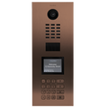 DoorBird IP Video Door Station D21DKV for multi tenant buildings, Stainless steel V4A, brushed, PVD coating with bronze-finish, display module, keypad module, Part# 423870864