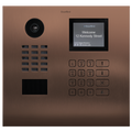DoorBird IP Video Door Station D21DKH for multi tenant buildings, Stainless steel V4A, brushed, PVD coating with bronze-finish, display module, keypad module, Part# 423870895