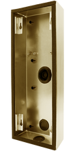 DoorBird D2102V/D2103V/D2101FV EKEY Surface-mounting housing (backbox), Stainless steel V4A, brushed, PVD coating with gold-finish, Part# 423862814 