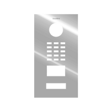 Front panel for DoorBird D2101V, Stainless steel V4A, high-gloss polished, PVD coating with chrome-finish, Part# 423861503