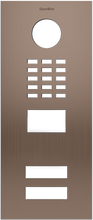 Doorbird Front panel for DoorBird D2102V, Stainless steel V4A, brushed, PVD coating with bronze-finish, Part# 423860872
