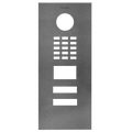 Front panel for DoorBird D2102V, Stainless steel V4A, powder-coated, semi-gloss, DB 703, Part# 423867284