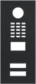 Doorbird Front panel for DoorBird D2102V, Stainless steel V4A, powder-coated, semi-gloss, RAL 7016, Part# 423865419