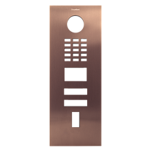 Doorbird Front panel (e.g. as replacement part) for DoorBird D2102FV EKEY, Stainless steel V4A, brushed, PVD coating with bronze-finish, Part# 423868311