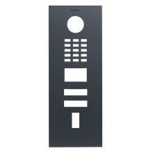 Doorbird Front panel (e.g. as replacement part) for DoorBird D2102FV EKEY, Stainless steel V4A, powder-coated, semi-gloss, RAL 7016, Part# 423868410