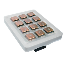 Doorbird Keypad Module with 12x Stainless steel V4A, brushed, PVD coating with bronze-finish, for DoorBird D1101KH Classic, D1101KH Modern, D2101KV, D2101KH, D2101IKH and D2101FPBK, Part# 423866386