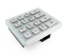 Keypad module with 16x stainless steel keys for DoorBird D21DKx, Part# 423860483