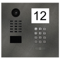 Doorbird IP Video Door Station D2101IKH, For single-family houses and commercial buildings, Stainless steel V4A, powder-coated, semi-gloss, DB 703, with 1 unit Info Module, Keypad Module, 1 Call Button, Part# 423869912
