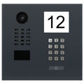 Doorbird IP Video Door Station D2101IKH, For single-family houses and commercial buildings, Stainless steel V4A, powder-coated, semi-gloss, RAL 7016,  with 1 unit Info Module, Keypad Module, 1 Call Button