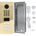 DoorBird IP Video Door Station D2103V, Stainless steel V4A, high-gloss polished, PVD coating with brass-finish, LAST ORDER CALL, Part# 423862593