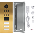 DoorBird IP Video Door Station D2103V, Stainless steel V4A, brushed, PVD coating with gold-finish, LAST ORDER CALL, Part# 423862623