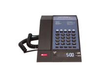 Teledex M200C5- M Series Clock, 2 Line Analog Corded Phone- Black, Part# MA20S5DC