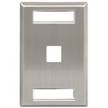 ICC Face Plate, ID, 1-Gang, 1-Port, Stainless Steel, Part# IC107S01SS