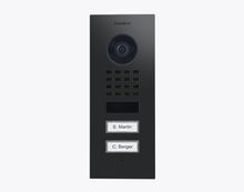 Doorbird D1102V-F, FLUSH-MOUNT IP VIDEO DOOR STATION, Graphite black (Raven Polar), powder-coated, semi-gloss, Part# 423874121