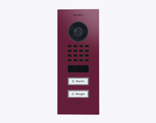 Doorbird D1102V-F, FLUSH-MOUNT IP VIDEO DOOR STATION, RAL 4004, stainless steel, powder-coated, semi-gloss, Part# 423878914