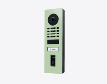 Doorbird D1101FV-S, FINGERPRINT 50 SURFACE-MOUNT IP VIDEO DOOR STATION,  RAL 6019, stainless steel, powder-coated, semi-gloss, Part# 423894822