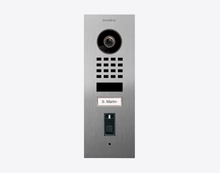DoorBird  D1101FV-F, IP Video Door Station Fingerprint 50 Flush-mount, stainless steel V2A, brushed, 1 call button, Part# 423872172
