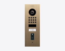 Doorbird D1101FV-F, FINGERPRINT 50 FLUSH-MOUNT IP VIDEO DOOR STATION, Real burnished brass, Part# 423873520