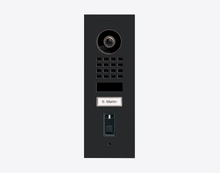Doorbird D1101FV-F, FINGERPRINT 50 FLUSH-MOUNT IP VIDEO DOOR STATION, Graphite black (Raven Polar), powder-coated, semi-gloss, Part# 423874152