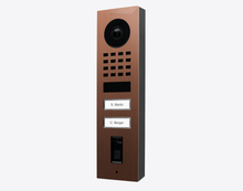 Doorbird D1102FV-S, FINGERPRINT 50 SURFACE-MOUNT IP VIDEO DOOR STATION, Bronze-finish as PVD coating, stainless steel, brushed, Part# 423872271