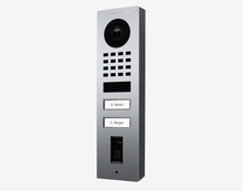 Doorbird D1102FV-S, FINGERPRINT 50 SURFACE-MOUNT IP VIDEO DOOR STATION, Chrome-finish as PVD coating, stainless steel V4A, high-gloss polished, Part# 423895072