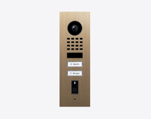 Doorbird D1102FV-F, FINGERPRINT 50 FLUSH-MOUNT IP VIDEO DOOR STATION, Real burnished brass, Part# 423873582