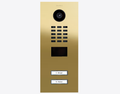 Doorbird D2102V, IP VIDEO DOOR STATION, Brass-finish as PVD coating, stainless steel V4A, high-gloss polished, Part# 423885370