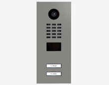 Doorbird D2102V, IP VIDEO DOOR STATION, RAL 9007, stainless steel, powder-coated, semi-gloss, Part# 423885820