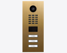 Doorbird D2103V, IP VIDEO DOOR STATION, Gold-finish as PVD coating, stainless steel, brushed, Part# 423885868