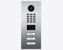 Doorbird D2103V, IP VIDEO DOOR STATION, Chrome-finish as PVD coating, stainless steel V4A, high-gloss polished, Part# 423885899