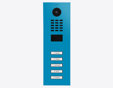 Doorbird D2105V, IP VIDEO DOOR STATION, RAL 5012, stainless steel, powder-coated, semi-gloss, Part# 423887626