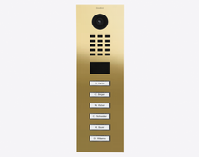 Doorbird D2106V, IP VIDEO DOOR STATION, Brass-finish as PVD coating, stainless steel V4A, high-gloss polished, Part# 423886902