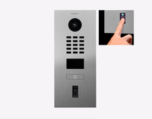 DoorBird D2101FV-FP50,  IP Video Door Station, Fingerprint 50, stainless steel V2A, brushed, 1 call button incl. stainless steel plate with bell symbol, Part# 423872479