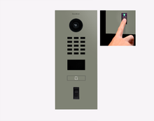 Doorbird D2101FV-FP50, FINGERPRINT 50 IP VIDEO DOOR STATION, RAL 7033, stainless steel, powder-coated, semi-gloss, Part# 423896529