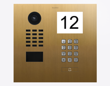 Doorbird D2101IKH, IP VIDEO DOOR STATION, Gold-finish as PVD coating, stainless steel, brushed, Part# 423883314