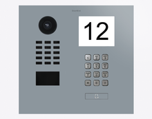 Doorbird D2101IKH, IP VIDEO DOOR STATION, RAL 7001, stainless steel, powder-coated, semi-gloss, Part# 423883635