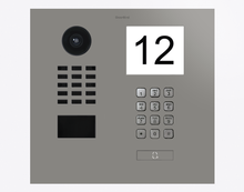 Doorbird D2101IKH, IP VIDEO DOOR STATION, RAL 9007, stainless steel, powder-coated, semi-gloss, Part# 423883789