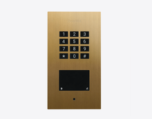 Doorbird A1121-F, FLUSH-MOUNT IP ACCESS CONTROL DEVICE, Gold-finish as PVD coating, stainless steel, brushed, Part# 423893634