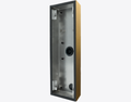 Doorbird D2104V/D2105V/D2106V SURFACE-MOUNTING HOUSING (BACKBOX), Gold-finish as PVD coating, stainless steel, brushed, Part# 423880771