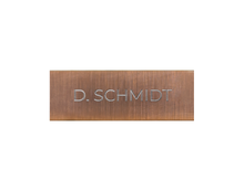 Doorbird D11X NAMEPLATE FOR CALL BUTTON, INDIVIDUAL ENGRAVING, Bronze-finish as PVD coating, stainless steel, brushed, Part# 423873278