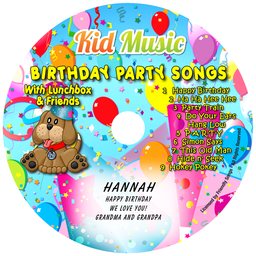 Birthday Party Songs with Lunchbox & Friends Personalized Kids