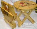Small Folding Wooden Chair Stool