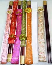 Chinese Wooden Chopsticks with Cloth Cover Pack