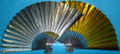 Large Gold Silver Paper Hand Fan